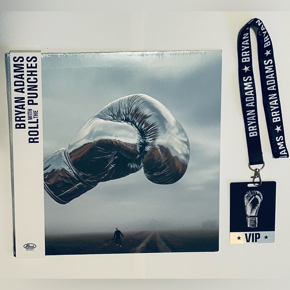 NEW! Bryan Adams “Roll With The Punches” Vinyl & VIP Laminate & Lanyard Set - Picture 2 of 5